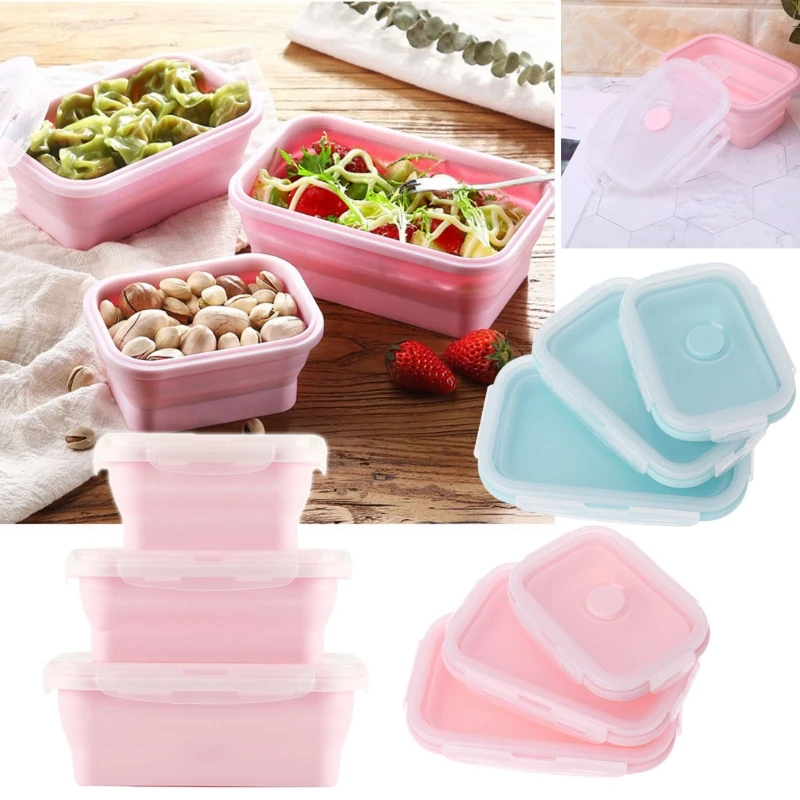 Silicone Bento Box Folding Lunch Bowl Collapsible Holder Food Storage Container organizador organizer
Silicone Bento Box Folding Lunch Bowl Collapsible Holder Food Storage Container organizador organizer