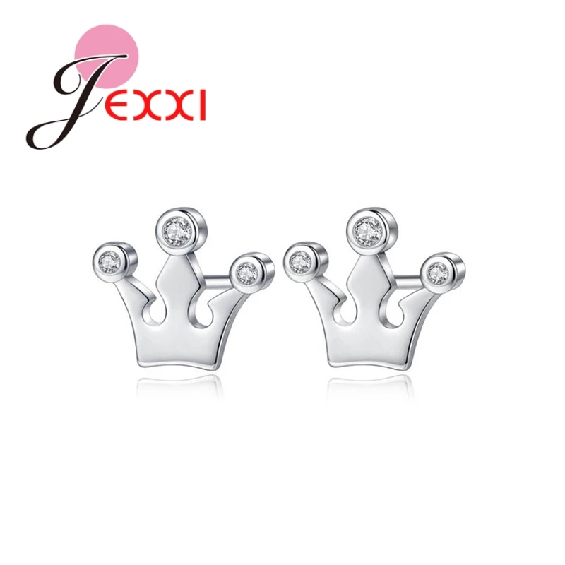 Jemmin Simple Popular Crown Design With Crystal Circle Zircon 925 Sterling Silver Stud Earrings For Woman Girls Jewelery Gifts 
Jemmin Simple Popular Crown Design With Crystal Circle Zircon 925 Sterling Silver Stud Earrings For Woman Girls Jewelery Gifts