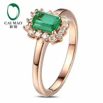 CaiMao 0.72 ct Natural Emerald 18KT/750 Rose Gold 0.21 ct Round Cut Diamond Engagement Ring Jewelry Gemstone colombian
CaiMao 0.72 ct Natural Emerald 18KT/750 Rose Gold 0.21 ct Round Cut Diamond Engagement Ring Jewelry Gemstone colombian