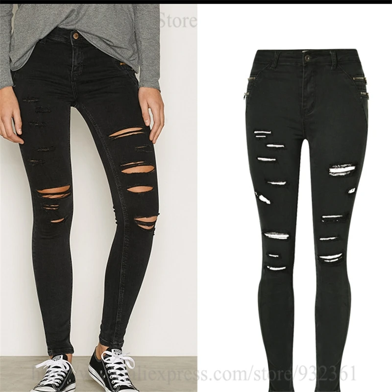 Vintage High Waist ripped jeans for women plus size black jeans streetwear denim pants womens clothing
Vintage High Waist ripped jeans for women plus size black jeans streetwear denim pants womens clothing