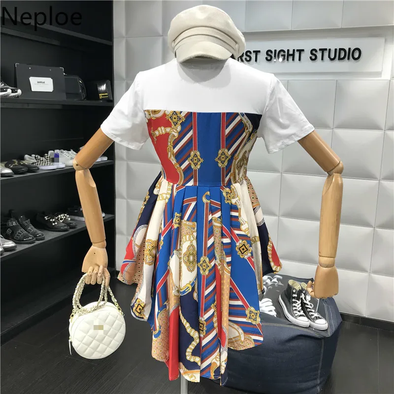 Neploe Print Patchwork Women T Shirts Fashion O-Neck Short Sleeve Tees Summer 2019 Fashion Irregular Length Ladies Tops 45233
Neploe Print Patchwork Women T Shirts Fashion O-Neck Short Sleeve Tees Summer 2019 Fashion Irregular Length Ladies Tops 45233