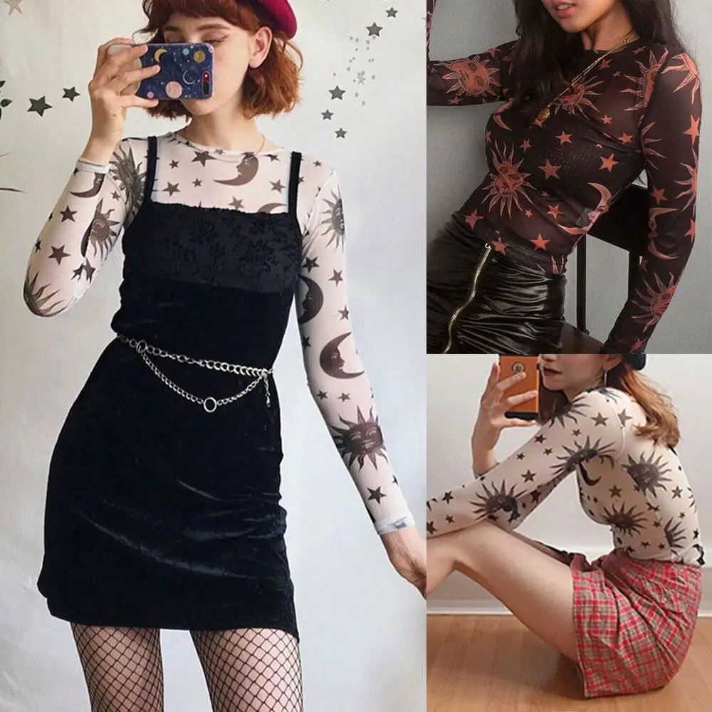 2019 New Hot Women Summer Sheer Mesh Top Ladies Girls Long Sleeve O Neck T Shirt Fashion See Through Stylish Cool Daily Tees
2019 New Hot Women Summer Sheer Mesh Top Ladies Girls Long Sleeve O Neck T Shirt Fashion See Through Stylish Cool Daily Tees
