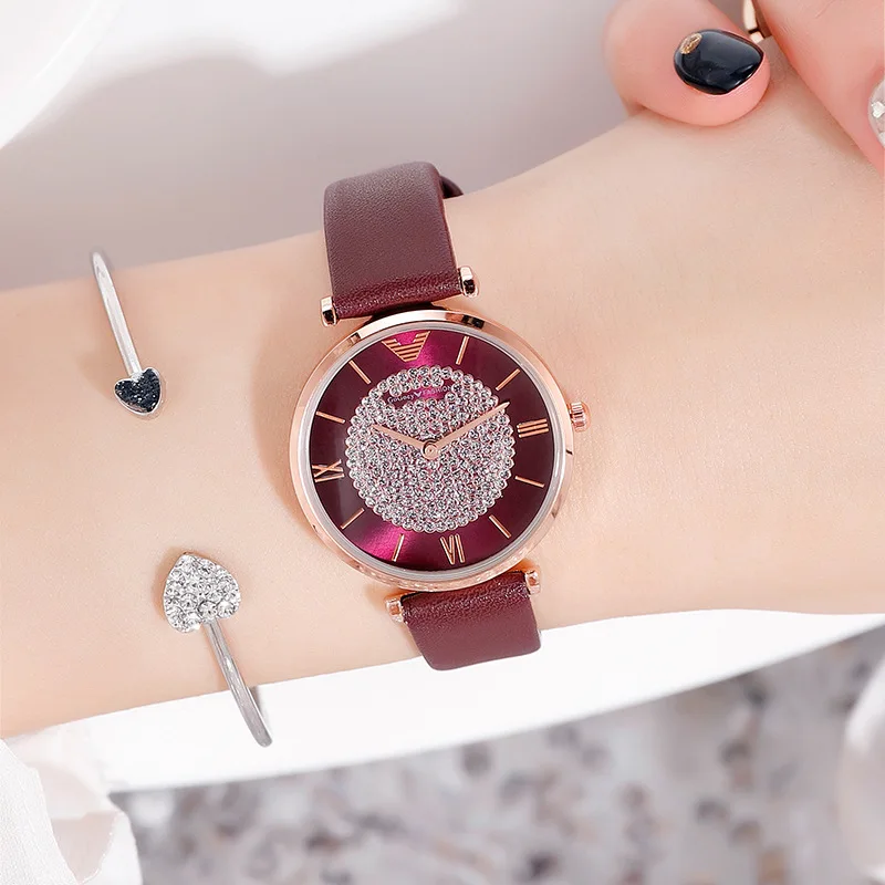 Ladies Watches 2019 Women Leather Strap Quartz Wristwatches Luxury Brand Women's Crystal Fashion Bracelet Clock Gift reloj mujer
Ladies Watches 2019 Women Leather Strap Quartz Wristwatches Luxury Brand Women's Crystal Fashion Bracelet Clock Gift reloj mujer