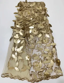 (5yards/pc) fashion African big sequins tulle lace shining gold French lace fabric with 3d flowers for party dress FLC926
(5yards/pc) fashion African big sequins tulle lace shining gold French lace fabric with 3d flowers for party dress FLC926