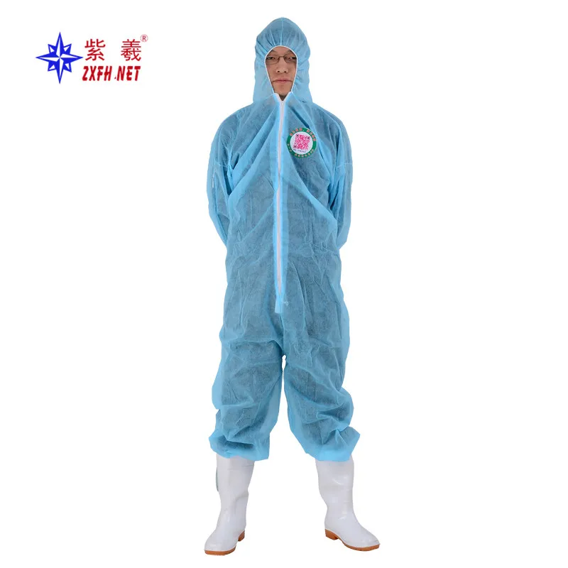 Non-woven overall suit laboratory protective suit isolation clothes in food factory and workshop
Non-woven overall suit laboratory protective suit isolation clothes in food factory and workshop