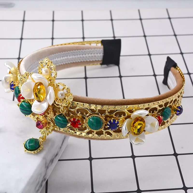 Gold Metal Flower Headband Vintage Baroque Queen King Cross Hairbands Wedding Party Tiara Crown Pearl Bridal Hair Accessories
Gold Metal Flower Headband Vintage Baroque Queen King Cross Hairbands Wedding Party Tiara Crown Pearl Bridal Hair Accessories