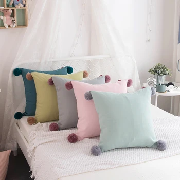 30x50cm/45x45cm/55x55cm plain color cotton linen cushion cover waist pillowcase wool ball decorative pillow cover
30x50cm/45x45cm/55x55cm plain color cotton linen cushion cover waist pillowcase wool ball decorative pillow cover
