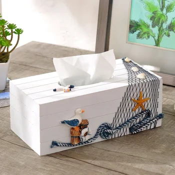 Mediterranean Creative Sea Series Style 3D Fishnet Anchor Wooden Tissue Box Ornaments Napkin Home Decoration Accessories
Mediterranean Creative Sea Series Style 3D Fishnet Anchor Wooden Tissue Box Ornaments Napkin Home Decoration Accessories