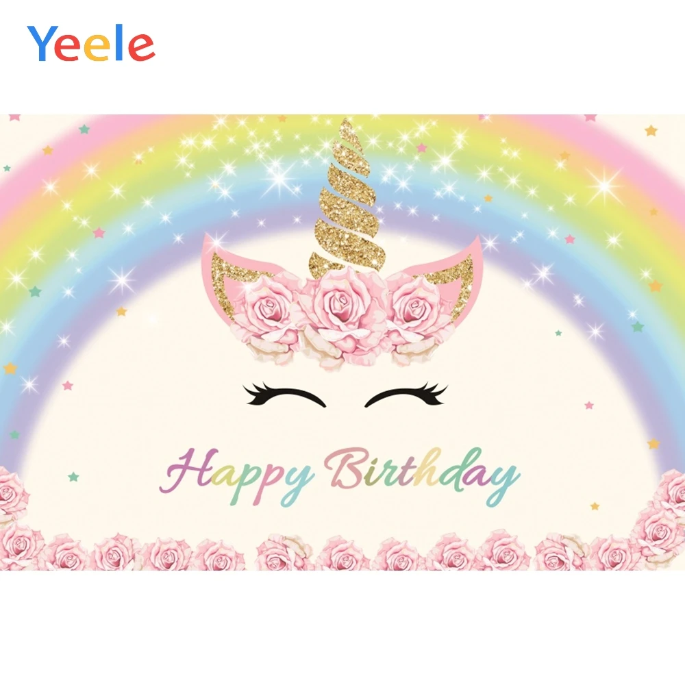 Yeele Unicorn Rainbow Flowers Glitters Baby Birthday Photography Backgrounds Customized Photographic Backdrops for Photo Studio
Yeele Unicorn Rainbow Flowers Glitters Baby Birthday Photography Backgrounds Customized Photographic Backdrops for Photo Studio