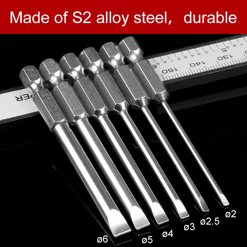 6pcs Magnetic Drill Slotted Screwdriver Set Bits Screw Driver Screwdrivers Kit Imported Material S2 Steel Slotted Head Hand
6pcs Magnetic Drill Slotted Screwdriver Set Bits Screw Driver Screwdrivers Kit Imported Material S2 Steel Slotted Head Hand