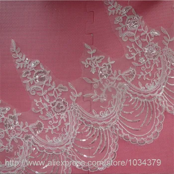 Delicate 9meters 40cm Sequins Ivory, White Fabric Flower Venise Venice Lace Trim Applique Sewing Craft for Wedding Dec. LW0212
Delicate 9meters 40cm Sequins Ivory, White Fabric Flower Venise Venice Lace Trim Applique Sewing Craft for Wedding Dec. LW0212