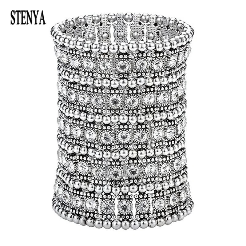 STENYA 5 Rows Multilayer Bracelet Bangles Strands Expandable Openable Fil Stretch Exaggeration Jewelry Wedding Party Cuff Retro
STENYA 5 Rows Multilayer Bracelet Bangles Strands Expandable Openable Fil Stretch Exaggeration Jewelry Wedding Party Cuff Retro