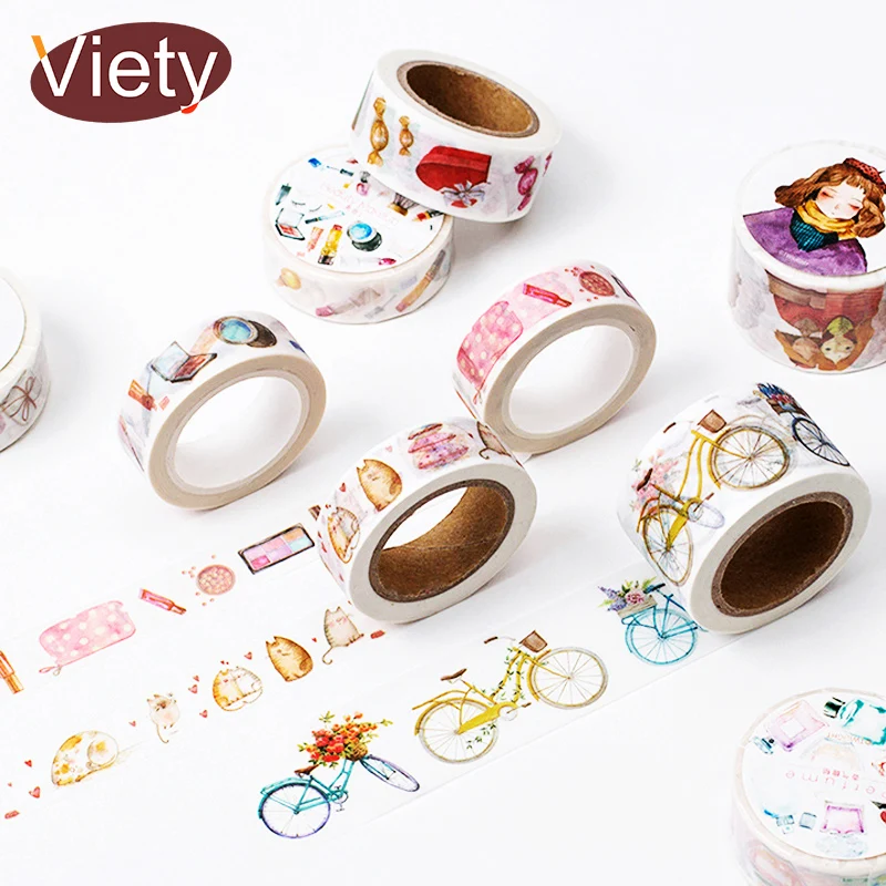 8M length Girl's Accessories washi tape DIY decorative scrapbooking sticker planner masking adhesive tape label school supplies 
8M length Girl's Accessories washi tape DIY decorative scrapbooking sticker planner masking adhesive tape label school supplies
