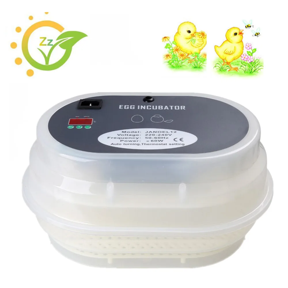 220V 12 Eggs Intelligent Automatic Egg Incubator LED Display Temperature Control Hatcher For Chicken Duck Bird Quail
220V 12 Eggs Intelligent Automatic Egg Incubator LED Display Temperature Control Hatcher For Chicken Duck Bird Quail