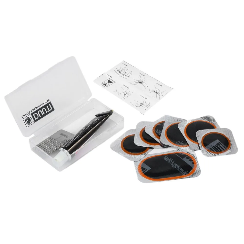 New Bike Cycling Bicycle Bike Repair Fix Kit Flat Rubber Tire Tyre Tube Patch Glue Set Bicycle Bike Repair Accessories Hot Sale
New Bike Cycling Bicycle Bike Repair Fix Kit Flat Rubber Tire Tyre Tube Patch Glue Set Bicycle Bike Repair Accessories Hot Sale