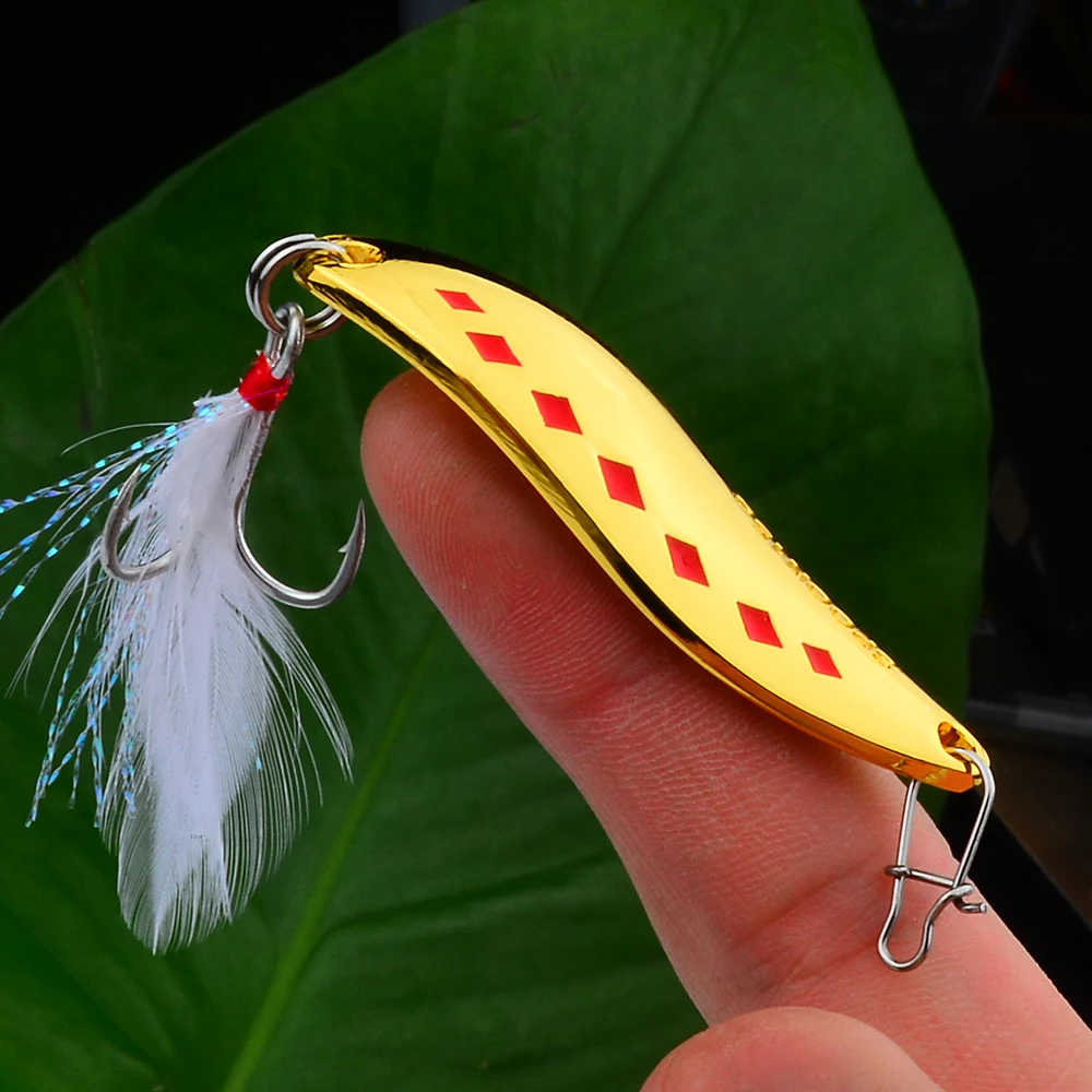 1PC Alloy Spinner Spoons Fishing Lure Metal VIB Hard Bait for Trout Pike Sequins Noise Paillette with Feather Hook Bass Tackle
1PC Alloy Spinner Spoons Fishing Lure Metal VIB Hard Bait for Trout Pike Sequins Noise Paillette with Feather Hook Bass Tackle