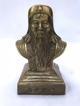 Chinese bronze copper ancientry Inner Mongolia hero Genghis Khan figurine Statue Head portrait
Chinese bronze copper ancientry Inner Mongolia hero Genghis Khan figurine Statue Head portrait