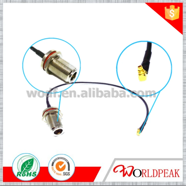 Free shipping RG174 cable assembly N female bulkhead O-ring connector to MMCX male right angle connector 15cm
Free shipping RG174 cable assembly N female bulkhead O-ring connector to MMCX male right angle connector 15cm