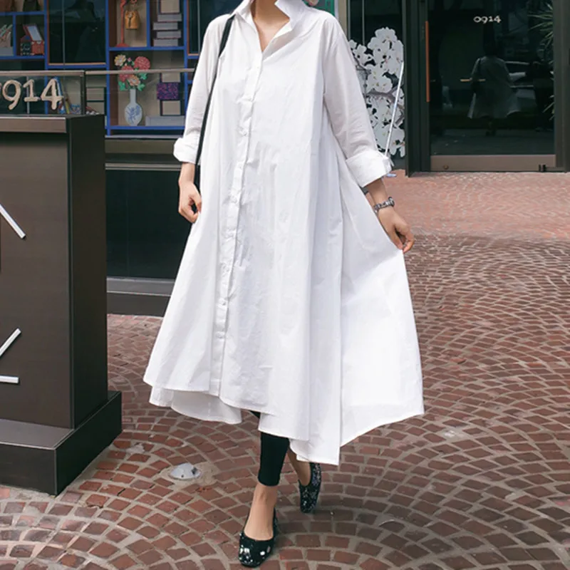 LANMREM 2019 New Summer Fashion Women Korean Girl's Shirt Dress Turn-down Collar Full Sleeves Asymmetircal Long Dresses WG20201L
LANMREM 2019 New Summer Fashion Women Korean Girl's Shirt Dress Turn-down Collar Full Sleeves Asymmetircal Long Dresses WG20201L