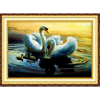White Swan Cross Stitch Embroidery Kits 11CT Animal Cotton Thread Painting DIY Needlework Home Decor wall painting 
White Swan Cross Stitch Embroidery Kits 11CT Animal Cotton Thread Painting DIY Needlework Home Decor wall painting
