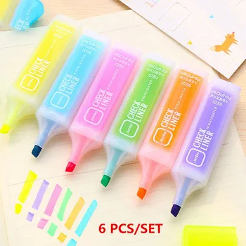 6 Pcs / Lot, Kawaii Fluorescent Highlighter Pen Water Color Marker Pen For Paint Draw School Supplies large capacity Highlighter
6 Pcs / Lot, Kawaii Fluorescent Highlighter Pen Water Color Marker Pen For Paint Draw School Supplies large capacity Highlighter