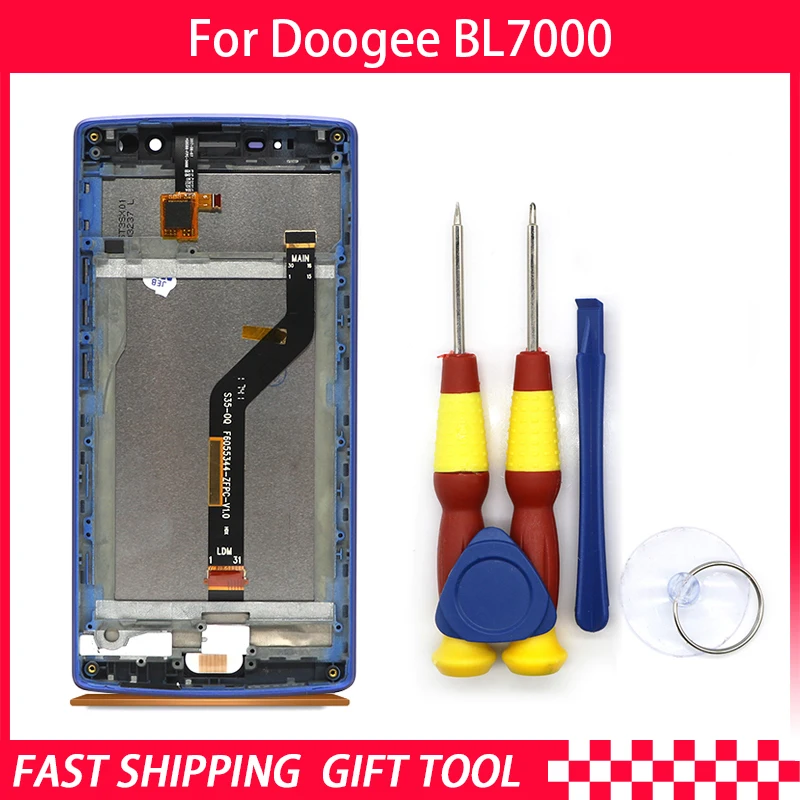 New original For DOOGEE BL7000 Touch Screen LCD Display Digitizer Assembly With Frame Replacement Parts+Tool
New original For DOOGEE BL7000 Touch Screen LCD Display Digitizer Assembly With Frame Replacement Parts+Tool
