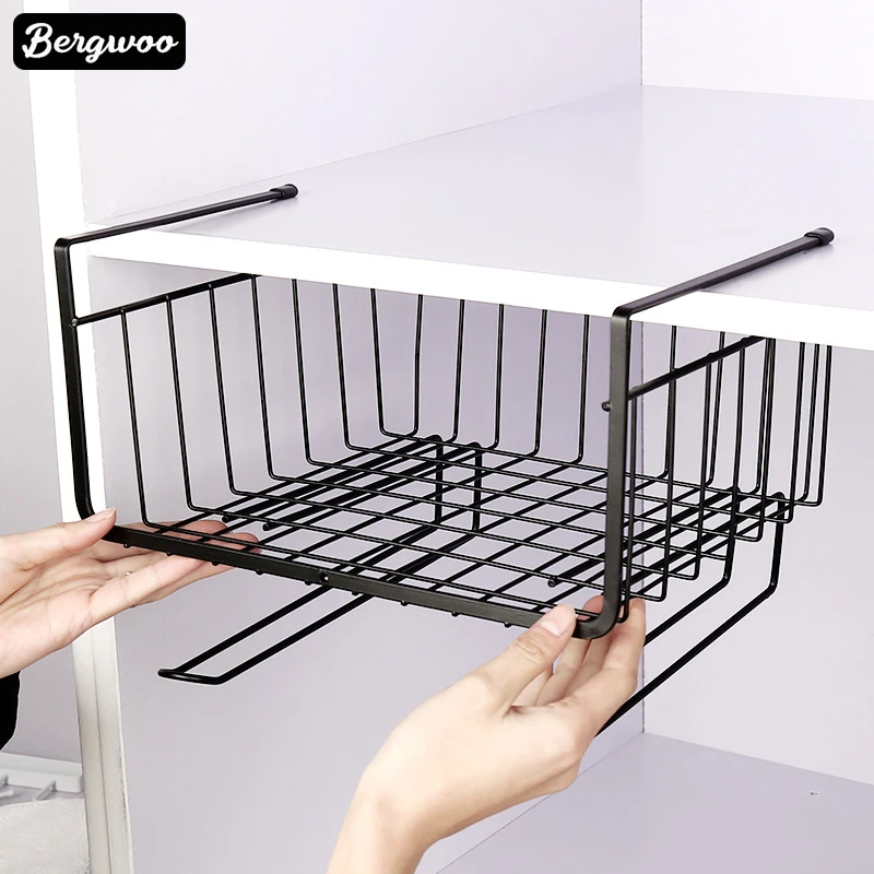 Metal Wardrobe Cabinet Shelving Hang Cabinet Shelf Storage Rack with 2 Hooks Black and White for Shelf Thiner than 3.5cm
Metal Wardrobe Cabinet Shelving Hang Cabinet Shelf Storage Rack with 2 Hooks Black and White for Shelf Thiner than 3.5cm