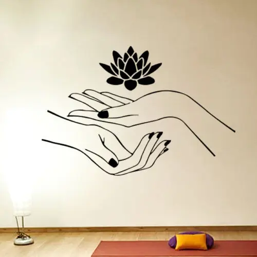 Art Wall Decals Lotus In Hand Manicure Girl Yoga Beauty Salon Spa Vinyl Wall Sticker Yoga Studio Interior Ornament Poster LA654
Art Wall Decals Lotus In Hand Manicure Girl Yoga Beauty Salon Spa Vinyl Wall Sticker Yoga Studio Interior Ornament Poster LA654
