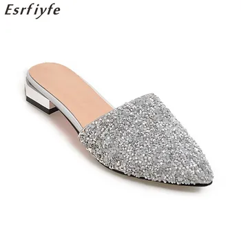 ESRFIYFE New 2018 Slides Charm Women Shoes Space Leather Square Heel Summer Slippers Low Heel Pointed Toe Women Casual Shoes
ESRFIYFE New 2018 Slides Charm Women Shoes Space Leather Square Heel Summer Slippers Low Heel Pointed Toe Women Casual Shoes