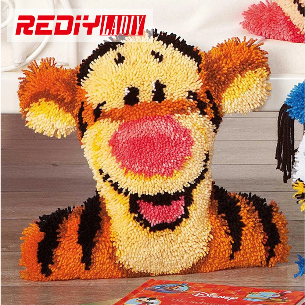REDIY Latch Hook Cushion Kit for Yarn Embroidery Pre-printed Color Canvas Cartoon Tiger Happy Pillow Sofa Home Decorative URP005
REDIY Latch Hook Cushion Kit for Yarn Embroidery Pre-printed Color Canvas Cartoon Tiger Happy Pillow Sofa Home Decorative URP005