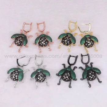 New!High quality Micro pave CZ Tiny Bugs insect earrings lifelike insect jewelry beetles fashion earrings gift for women 2865
New!High quality Micro pave CZ Tiny Bugs insect earrings lifelike insect jewelry beetles fashion earrings gift for women 2865