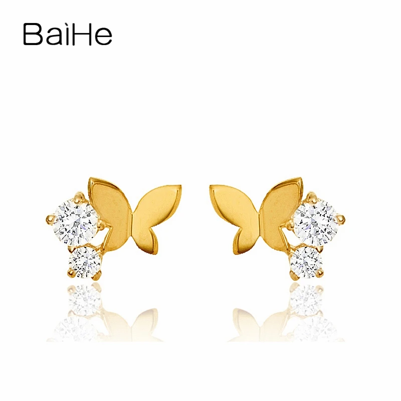 Серьги-гвоздики BAIHE из 18-каратного желтого золота с натуральными бриллиантами H/SI в форме бабочки женские свадебные модные ювелирные украшения из драгоценных камней
Серьги-гвоздики BAIHE из 18-каратного желтого золота с натуральными бриллиантами H/SI в форме бабочки женские свадебные модные ювелирные украшения из драгоценных камней