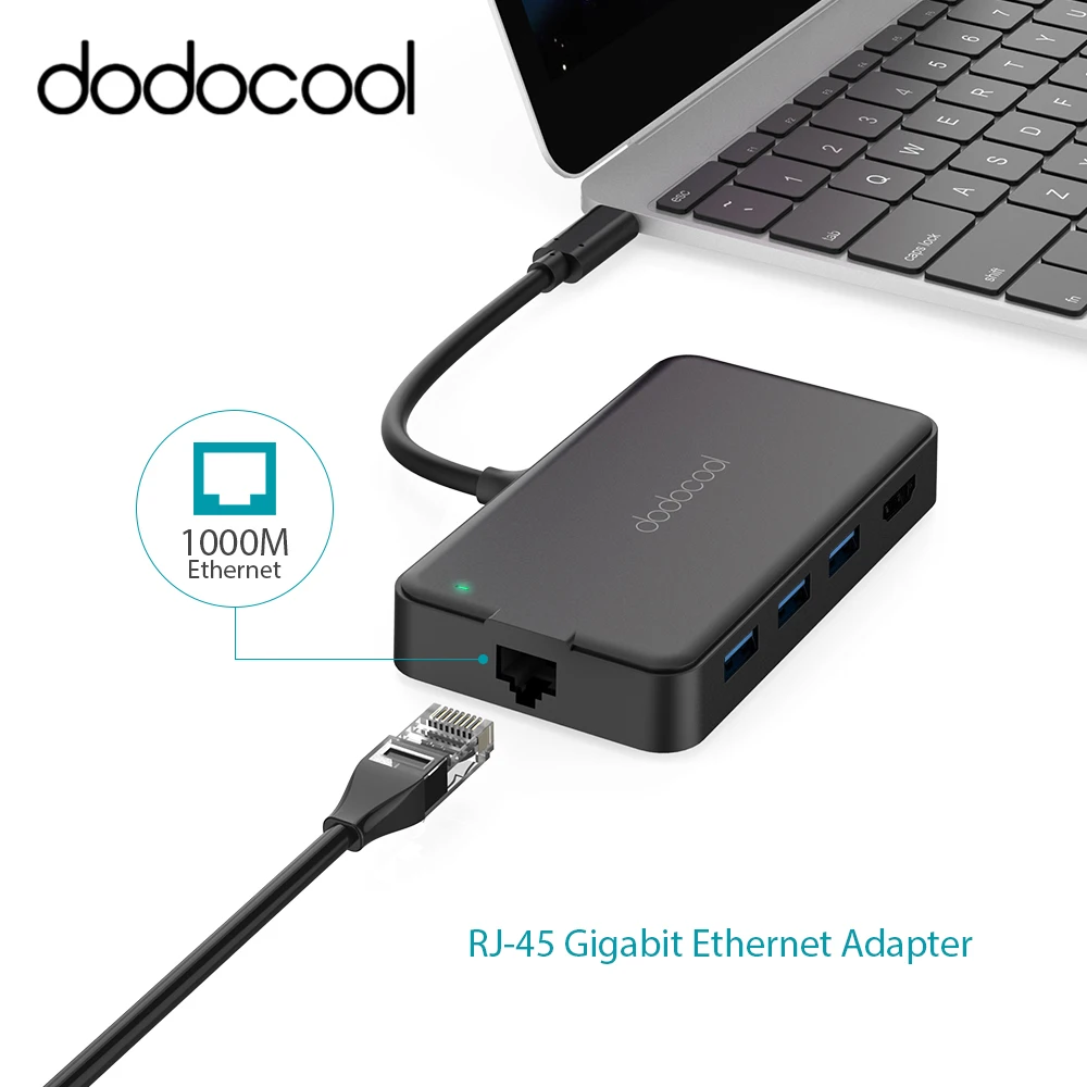 dodocool 6-in-1 multifunction usb-c hub with type-c 4K video HD rj-45 gigabit ethernet adapter usb 3.0 hub for MacBook usb c hub
dodocool 6-in-1 multifunction usb-c hub with type-c 4K video HD rj-45 gigabit ethernet adapter usb 3.0 hub for MacBook usb c hub