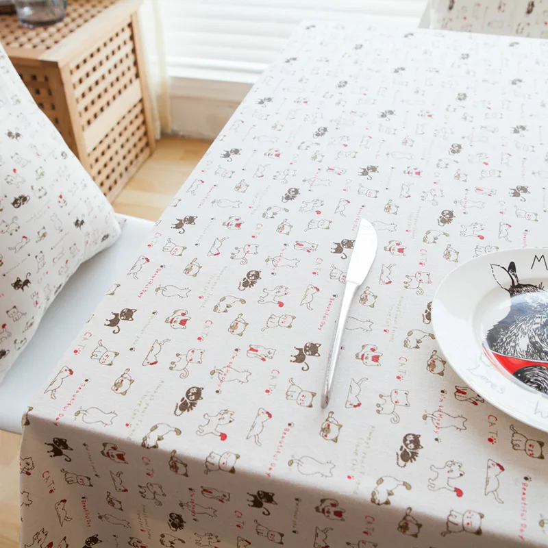 Cute Cat Printed Linen Table Cloth Rectangular Dining Tea Tablecloth for Party Picnic High Quality Home Textile 8 size
Cute Cat Printed Linen Table Cloth Rectangular Dining Tea Tablecloth for Party Picnic High Quality Home Textile 8 size