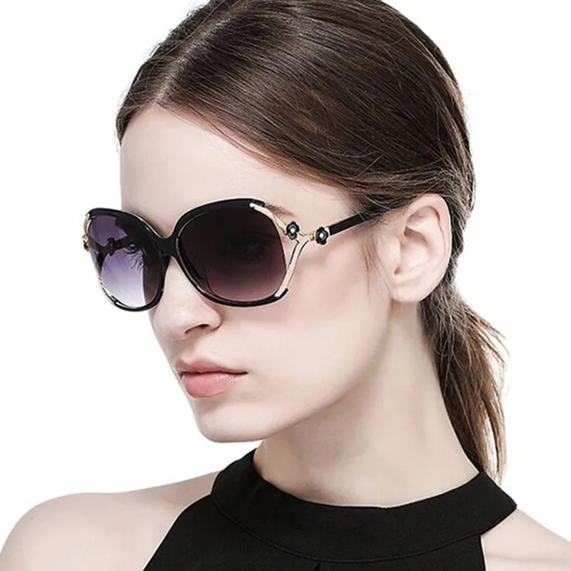 Занавес Gafas de sol Mujer круглые очки новые женские солнцезащитные Camellia полые