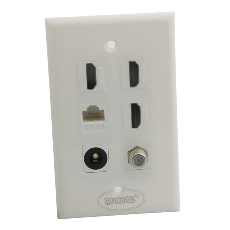 3 X HDMI CAT6 RJ45 F TV Torslink аудио волоконная настенная пластина с разъемом Мама-мама |