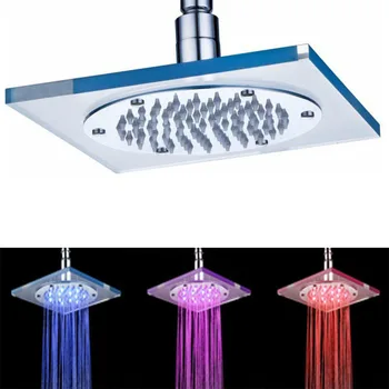 Square LED Top Shower Head Water Temperature Sensing 3-Color Light Changes Bath Ceiling Shower
Square LED Top Shower Head Water Temperature Sensing 3-Color Light Changes Bath Ceiling Shower