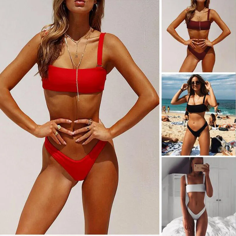 Sexy Widen Shouldden Straaps Bandeau Bikinis Set 2018 New Women Brazilian Low Rise High Cut Swimwear 2 Pcs Push Up Biquinis XL
Sexy Widen Shouldden Straaps Bandeau Bikinis Set 2018 New Women Brazilian Low Rise High Cut Swimwear 2 Pcs Push Up Biquinis XL
