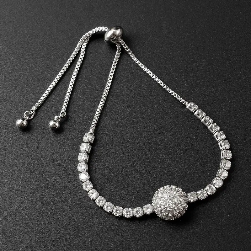 Luxury AAA Cubic Zirconia Chain & Link Bracelets Silver Color Charm Pendant Adjustable Tennis Bracelet Bangles for Women Bijoux
Luxury AAA Cubic Zirconia Chain & Link Bracelets Silver Color Charm Pendant Adjustable Tennis Bracelet Bangles for Women Bijoux