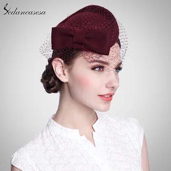 Sedancasesa Lady Headwear Fascinator Hats for Women Handmade Bowknot Mesh Church Hats Cocktail Hat for Evening Party
Sedancasesa Lady Headwear Fascinator Hats for Women Handmade Bowknot Mesh Church Hats Cocktail Hat for Evening Party