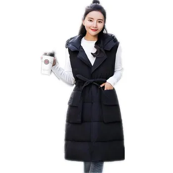 2018 New Winter Women Vest Female Down Cotton Vest Plus Size 3XL Outerwear Casual Vest With Belt Slim Warm Hooded Vest TopCQ2309
2018 New Winter Women Vest Female Down Cotton Vest Plus Size 3XL Outerwear Casual Vest With Belt Slim Warm Hooded Vest TopCQ2309