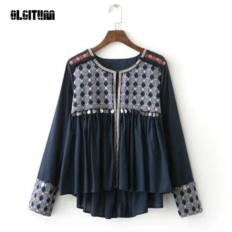 OLGITUM Coat Ethnic Coins Fringed Embroidery Jacket 2019 New Women Tassel Skirt-hem Loose Kimono Jacket Coats BS143
OLGITUM Coat Ethnic Coins Fringed Embroidery Jacket 2019 New Women Tassel Skirt-hem Loose Kimono Jacket Coats BS143