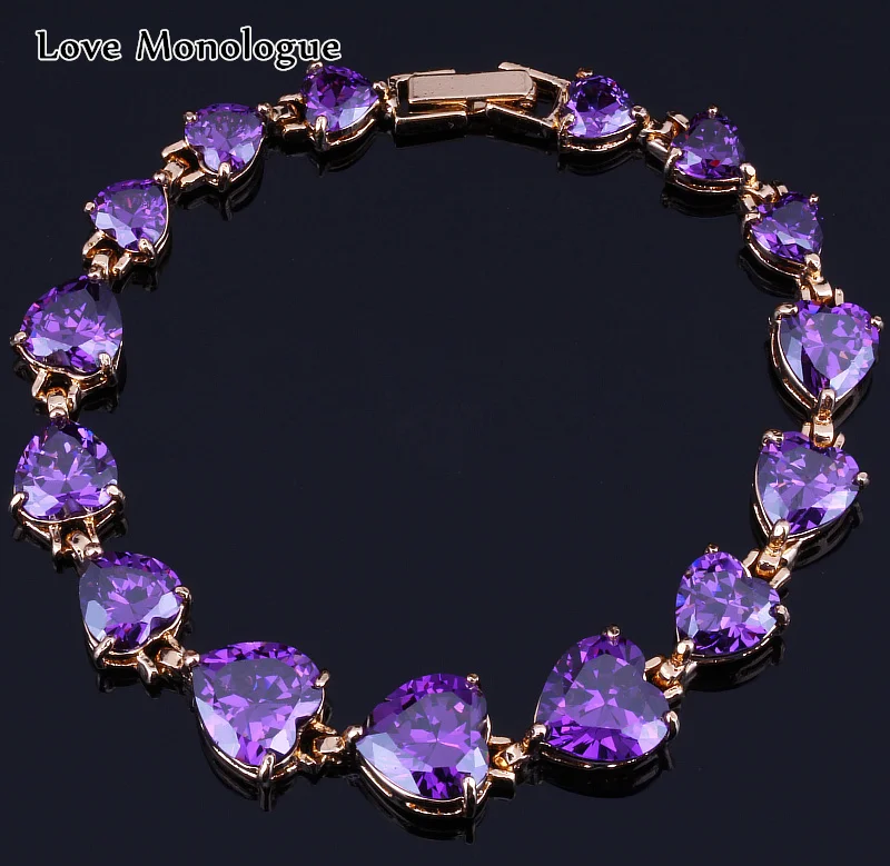 Love Monologue Fantasy Purple Crystal Heart Shaped Bracelets for Womens Chain Length 17.5 CM X0185
Love Monologue Fantasy Purple Crystal Heart Shaped Bracelets for Womens Chain Length 17.5 CM X0185