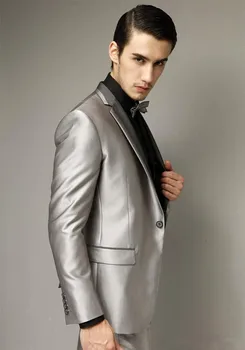 2017 New Single Breasted Silver Men Suits Wedding Men Tuxedos Best Man Wedding Young Men Party Wear Blazer (Jacket+Pants+Bow)
2017 New Single Breasted Silver Men Suits Wedding Men Tuxedos Best Man Wedding Young Men Party Wear Blazer (Jacket+Pants+Bow)