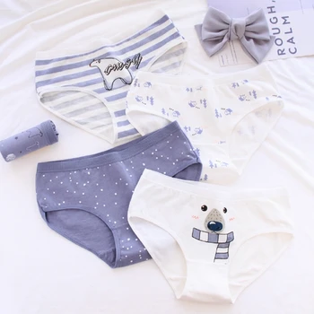Hot Women's panties Polar bear pattern cotton underwear gril briefs lingerie ladies underpants cartoon woman intimate female pan
Hot Women's panties Polar bear pattern cotton underwear gril briefs lingerie ladies underpants cartoon woman intimate female pan