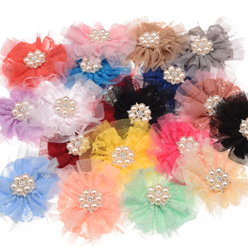 40PCS Lace Round foldover Flower With Pearl Rhinestone Center 9cm Boutique Flower Decoration Headwear No Hair Clip
40PCS Lace Round foldover Flower With Pearl Rhinestone Center 9cm Boutique Flower Decoration Headwear No Hair Clip