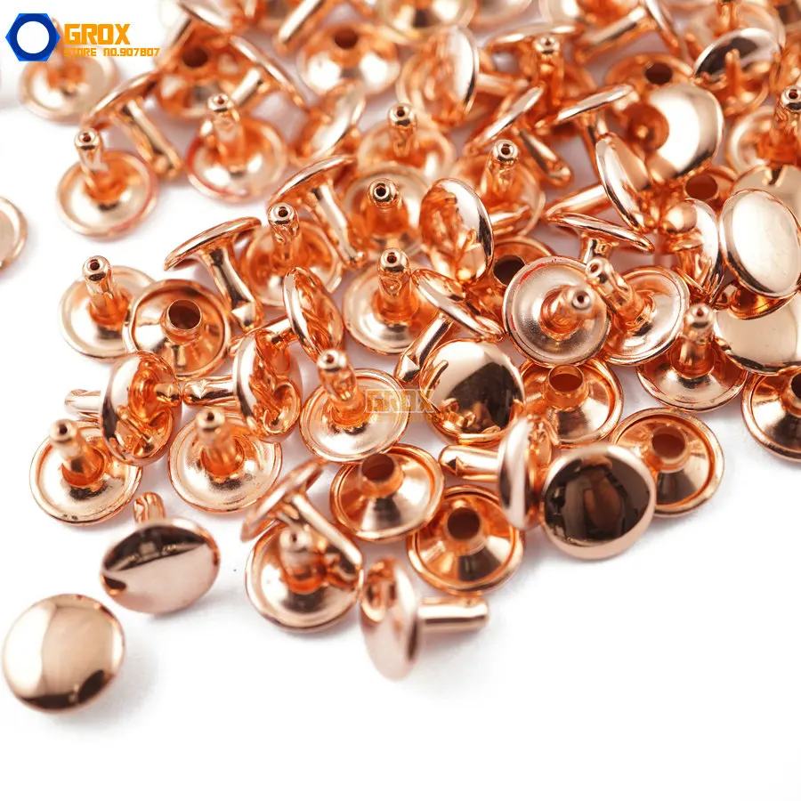 300 set 10*8mm Rose Gold Double Cap Round Rapid Rivet Punk Rock Leathercraft Rivet
300 set 10*8mm Rose Gold Double Cap Round Rapid Rivet Punk Rock Leathercraft Rivet
