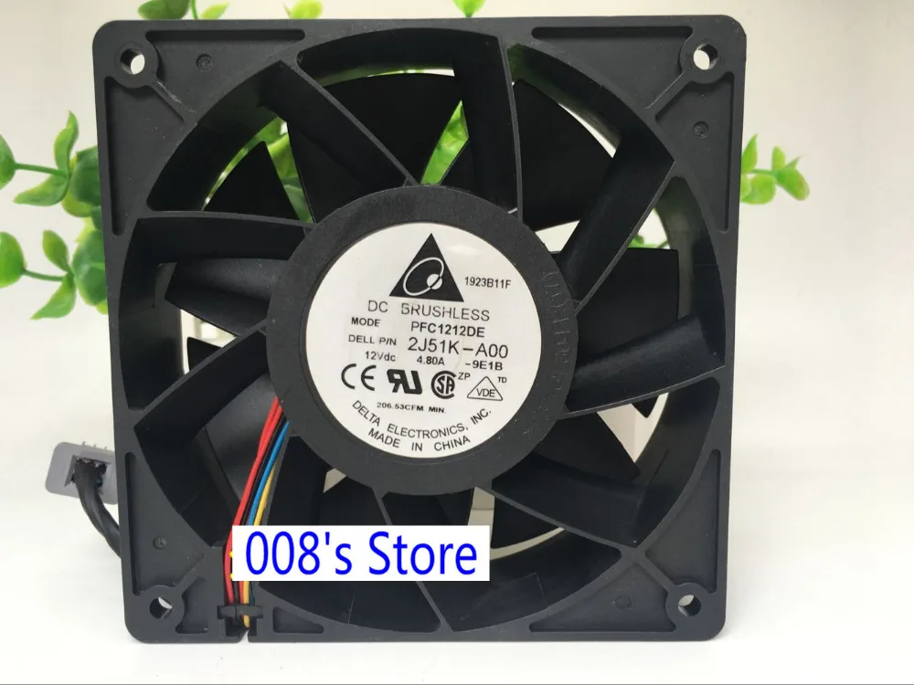 Radiator CPU Cooler Fan For DELL Server PC PFC1212DE 12038 DC 12V 4.80A -9E1B 12CM 120*120*38mm P/N 2J51K-A00
Radiator CPU Cooler Fan For DELL Server PC PFC1212DE 12038 DC 12V 4.80A -9E1B 12CM 120*120*38mm P/N 2J51K-A00