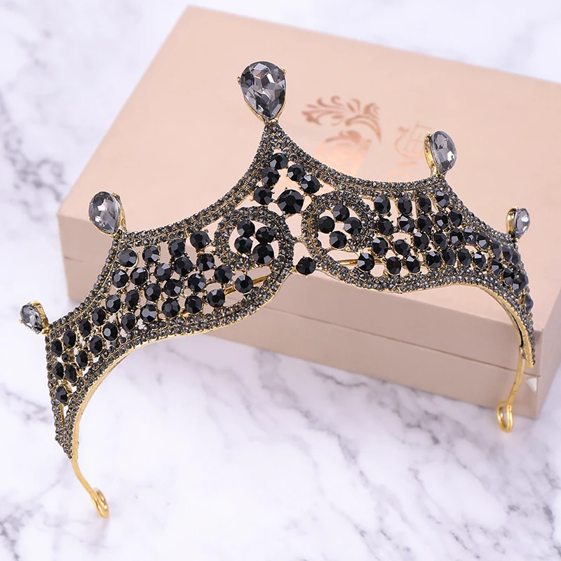 Baroque Black Crowns Crystal Bridal Tiaras Princess Queen Headband Pageant Bridal Hair Jewelry Accessories Wedding Hair Jewelry
Baroque Black Crowns Crystal Bridal Tiaras Princess Queen Headband Pageant Bridal Hair Jewelry Accessories Wedding Hair Jewelry