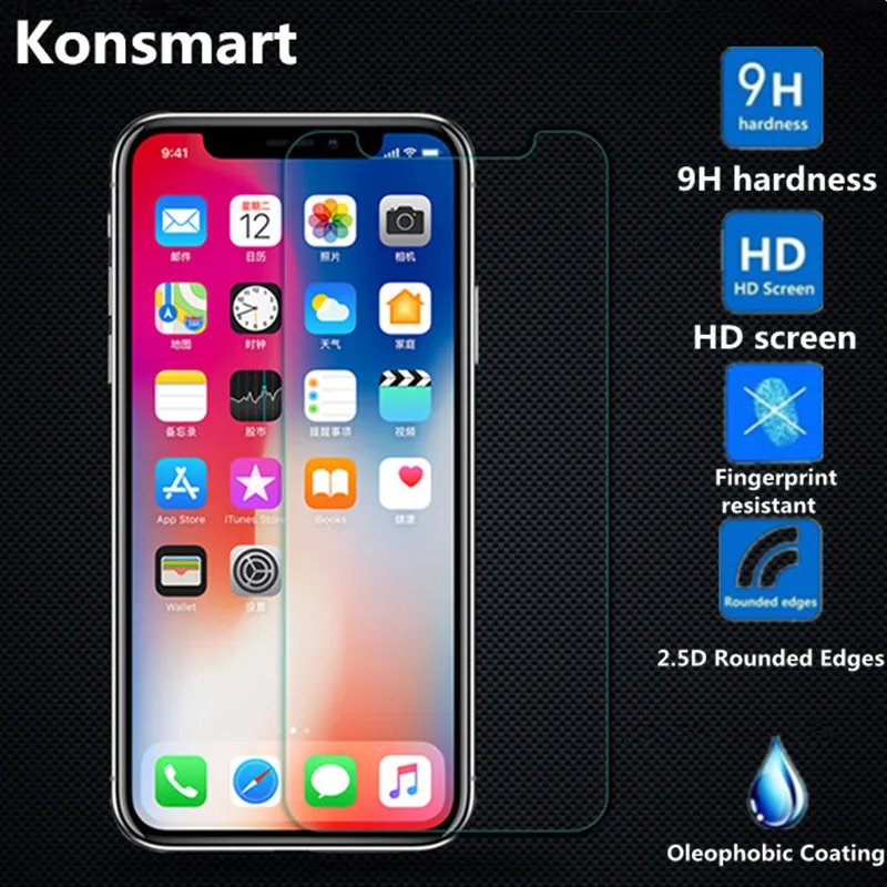 KONSMART Tempered Glass For iPhone X Class Screen Protector For iPhone-X Phone Display Protective Glass Film For Apple iPhoneX
KONSMART Tempered Glass For iPhone X Class Screen Protector For iPhone-X Phone Display Protective Glass Film For Apple iPhoneX